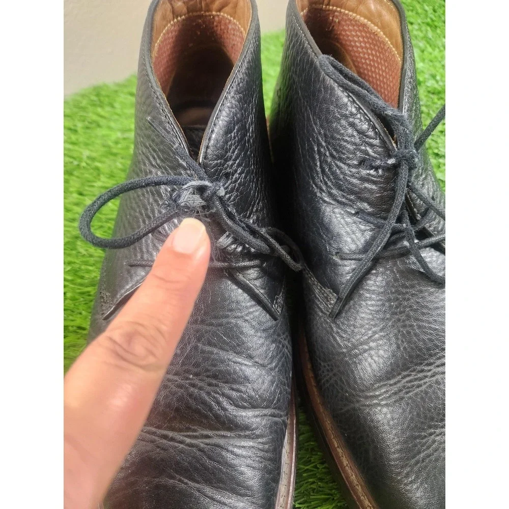 Johnston & Murphy Boots Mens Size 11 Black Leather Chukka Ankle Lace Up Casual